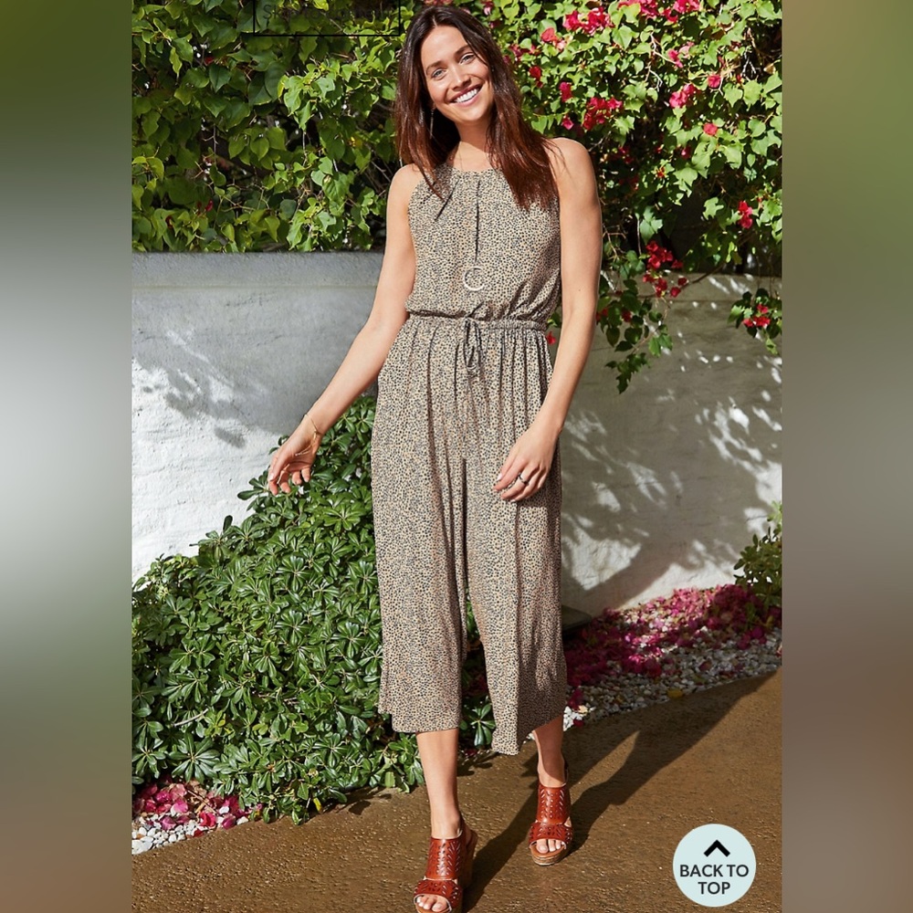 Maurices Tan and Black cheetah print jumpsuit romper